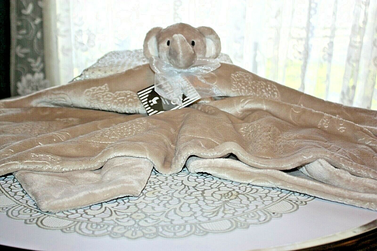 Oh-so-soft Tan Elephant Blanket Reborn Baby Doll Infant