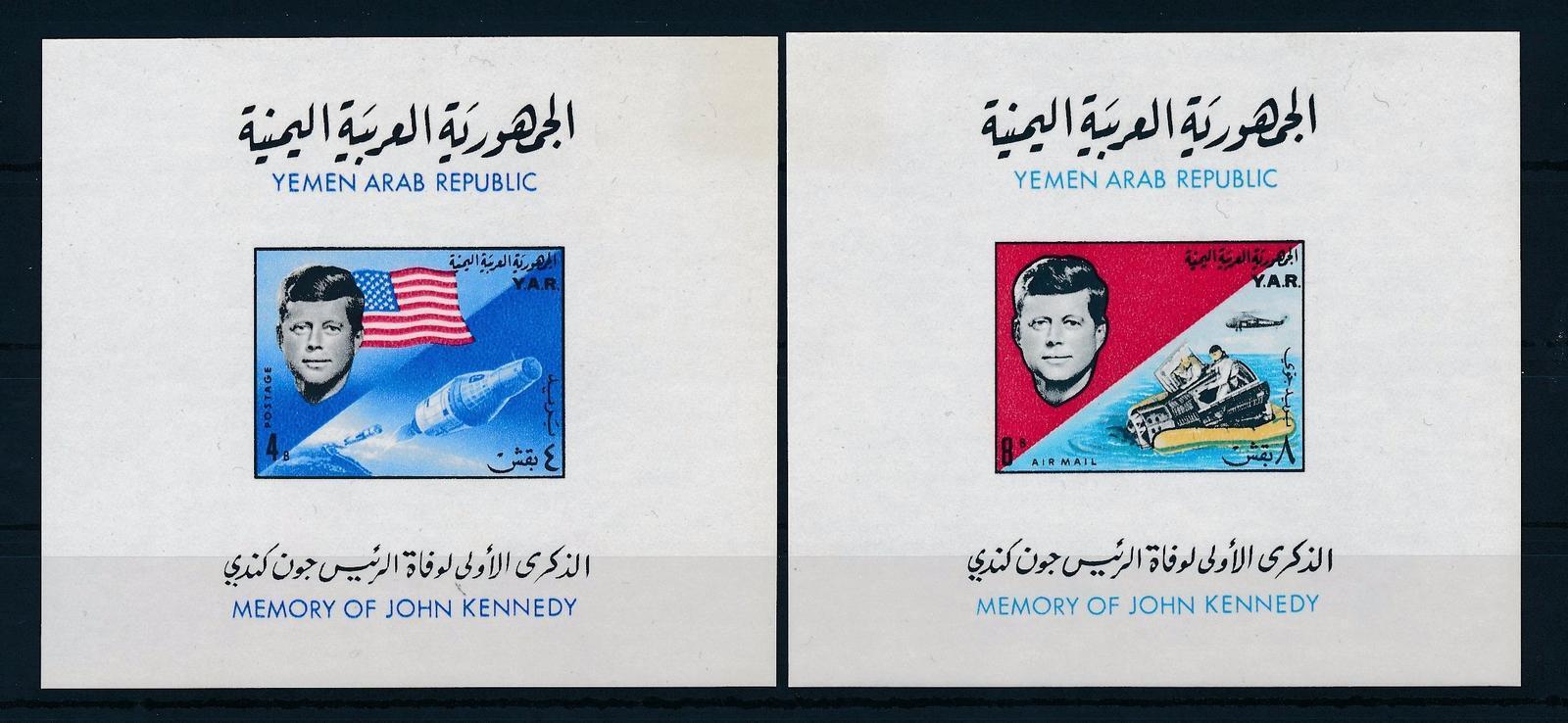 [34139] Yemen 1965 In Memory American President Kennedy Souvenir Sheets Mnh