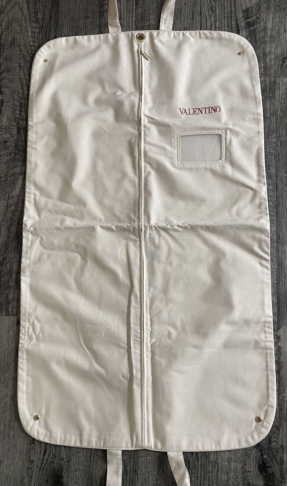 Valentino Canvas Garment Carrying Bag• Folds With Handles  40” L New! Authentic