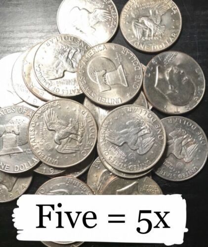 ✯5 Eisenhower Ike Coins Mix "silver" Dollar Lot 1971-1978 Five Coin Set P D 1976