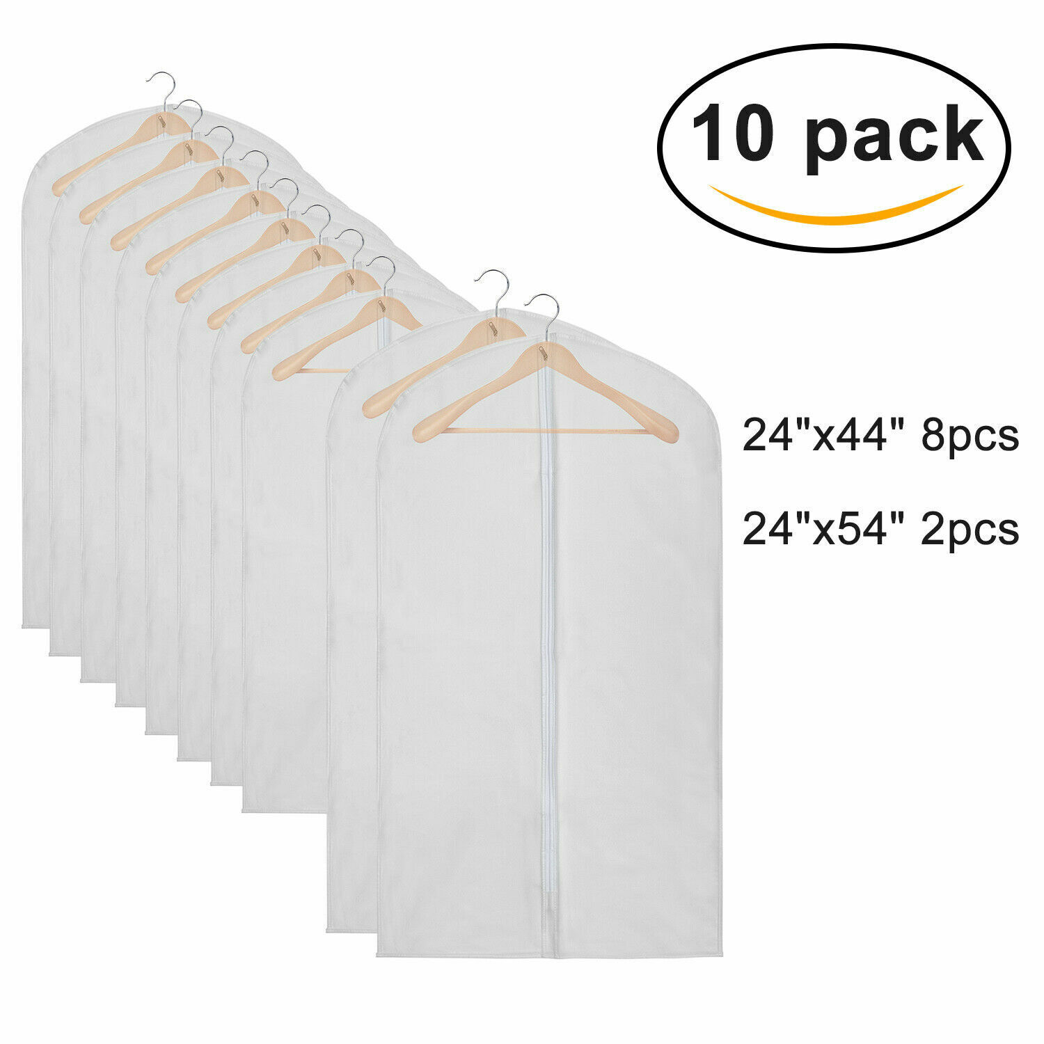 Breathable Garment Bags Suit Coats Dress Dust Proof Protector Full Zipper Cover