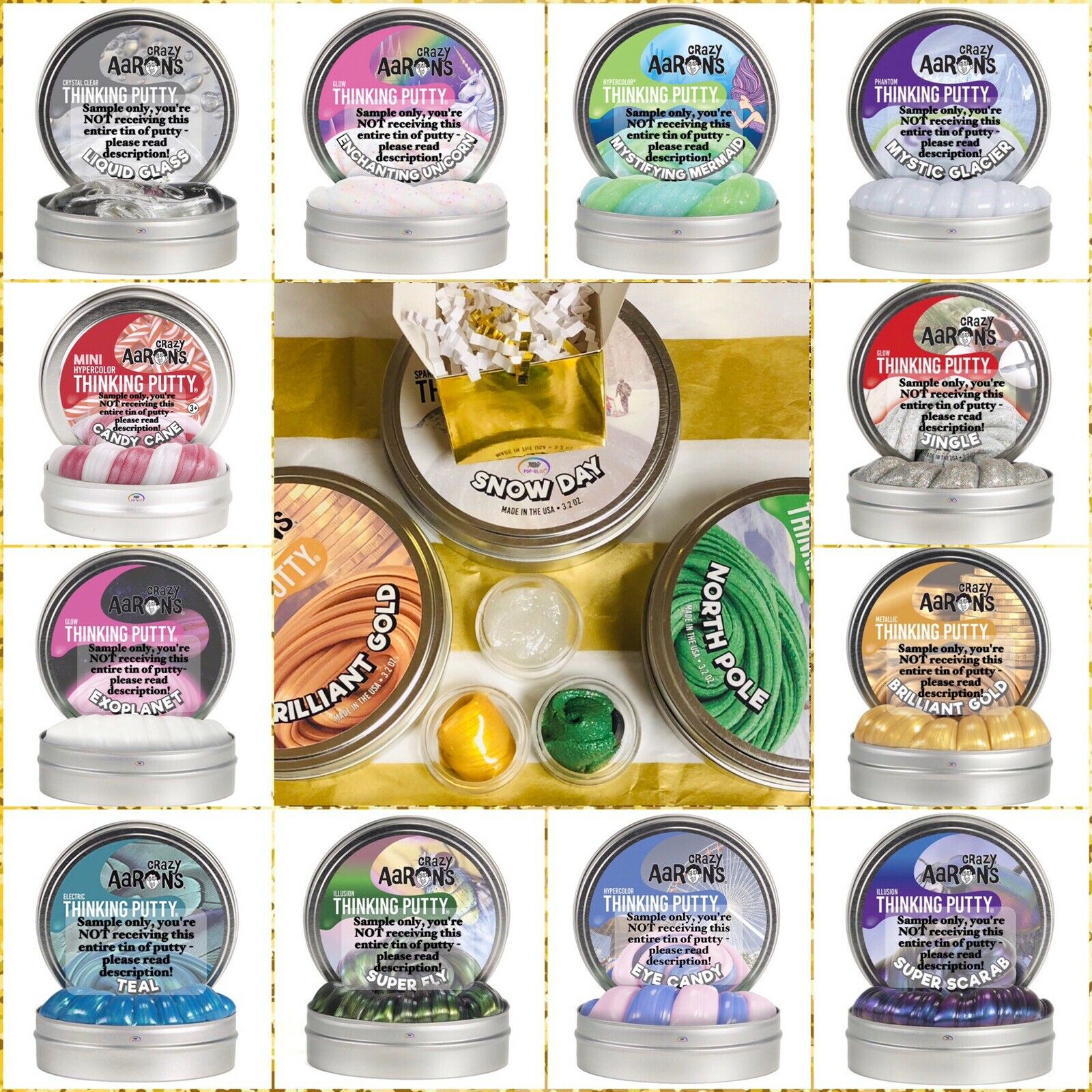 Crazy Thinking Putty Mini .25oz Samples Slime Toys Aarons~mix & Match Your Faves