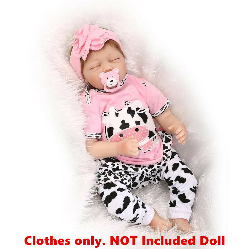 22" Newborn Baby Clothes Reborn Doll Baby Girl Clothes, Not Included Doll
