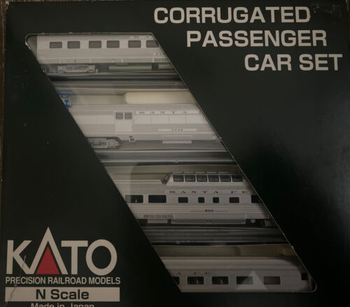 N Scale Kato 106-1603 Atsf Santa Fe Corrugated Passenger 4 Car Runner Set B