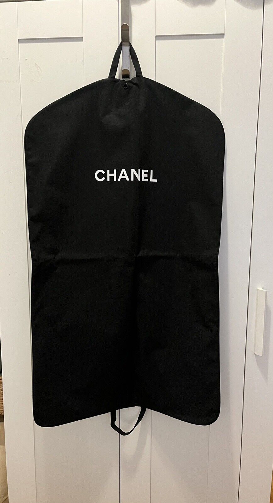 100% Authentic Chanel Black Canvas Garment Travel Bag 39” X 22"