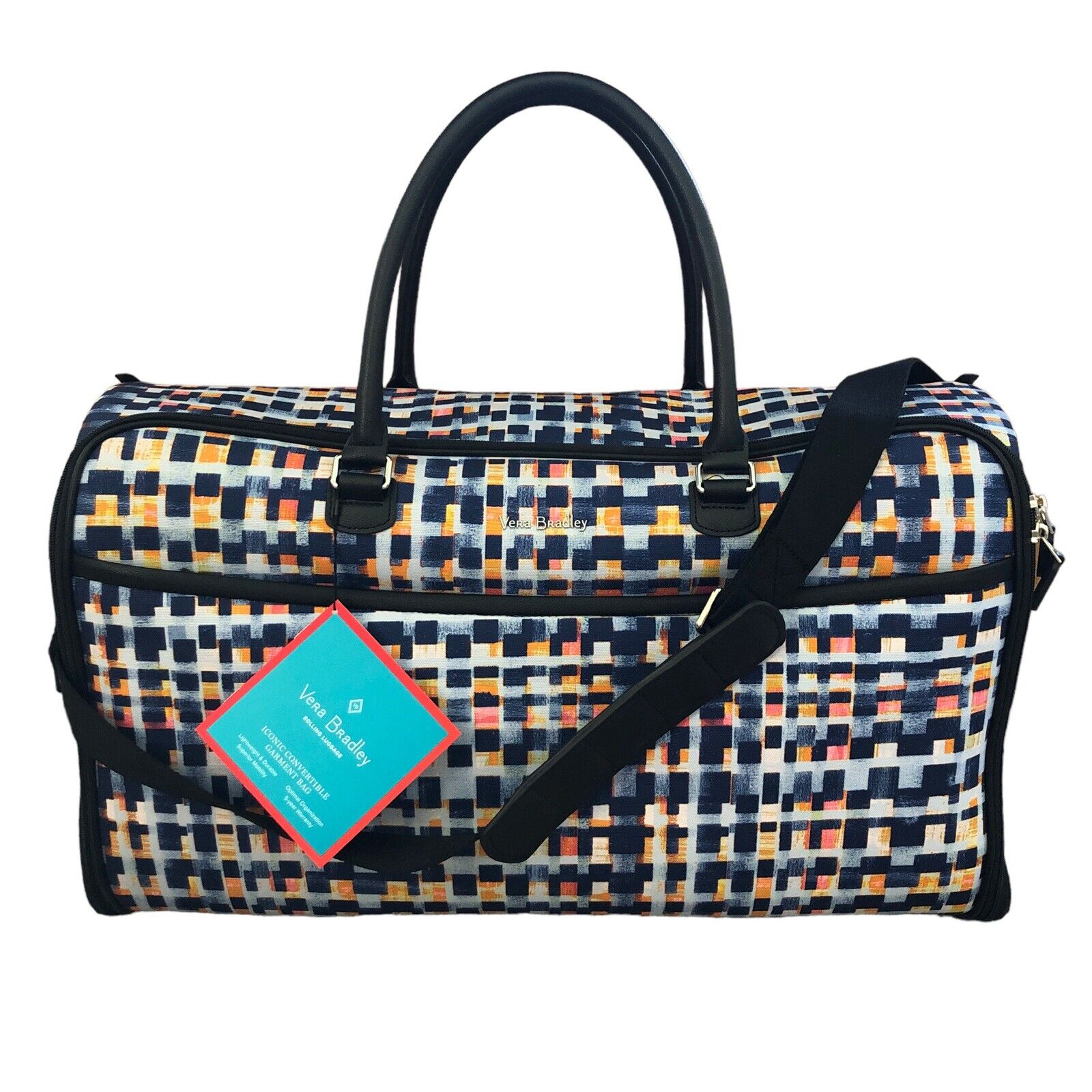 Vera Bradley Abstract Blocks Iconic Convertible Garment Travel Bag