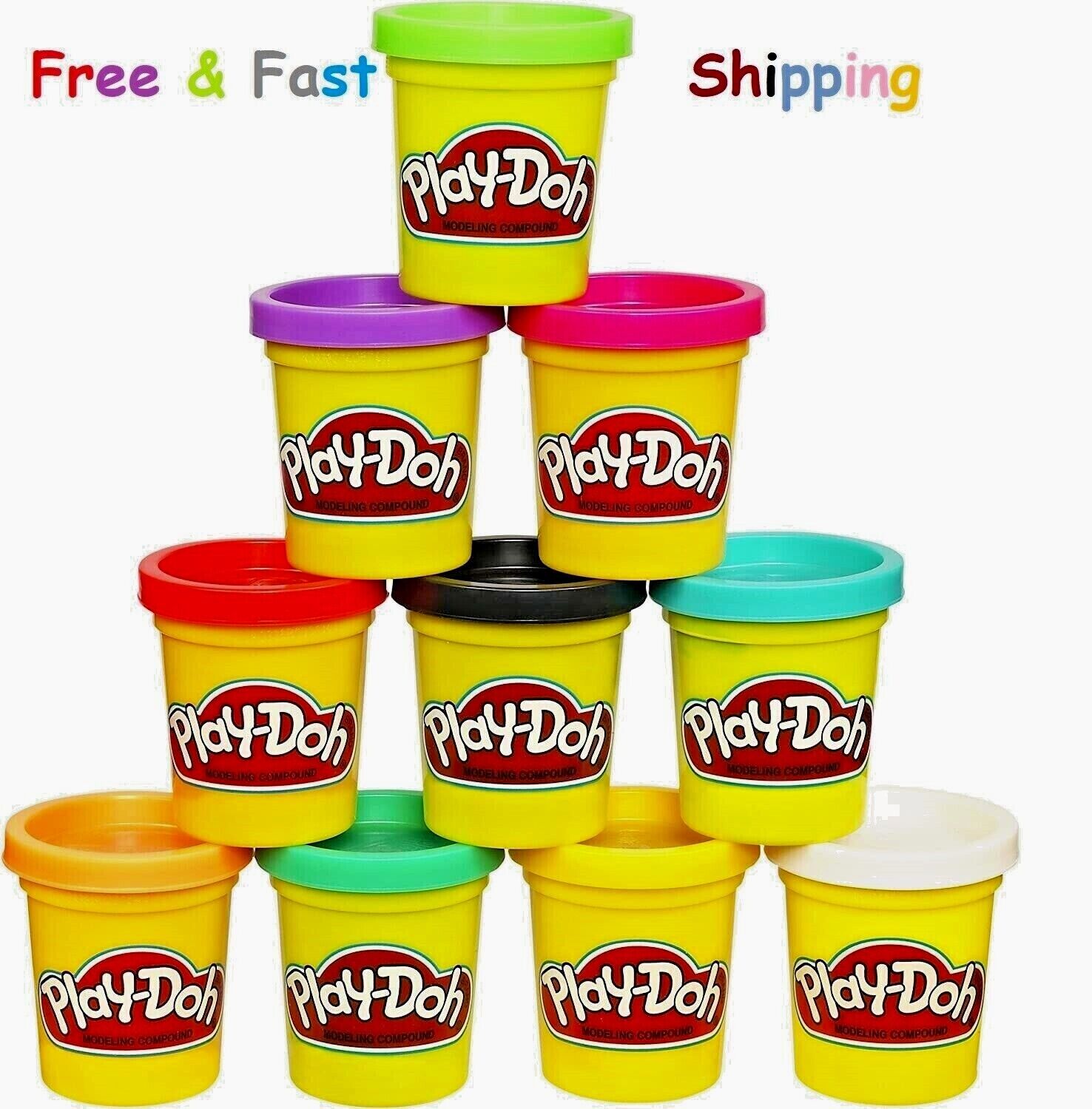 Play-doh Modeling Compound 10-pack Case Of Colors, Non-toxic, Assorted Color