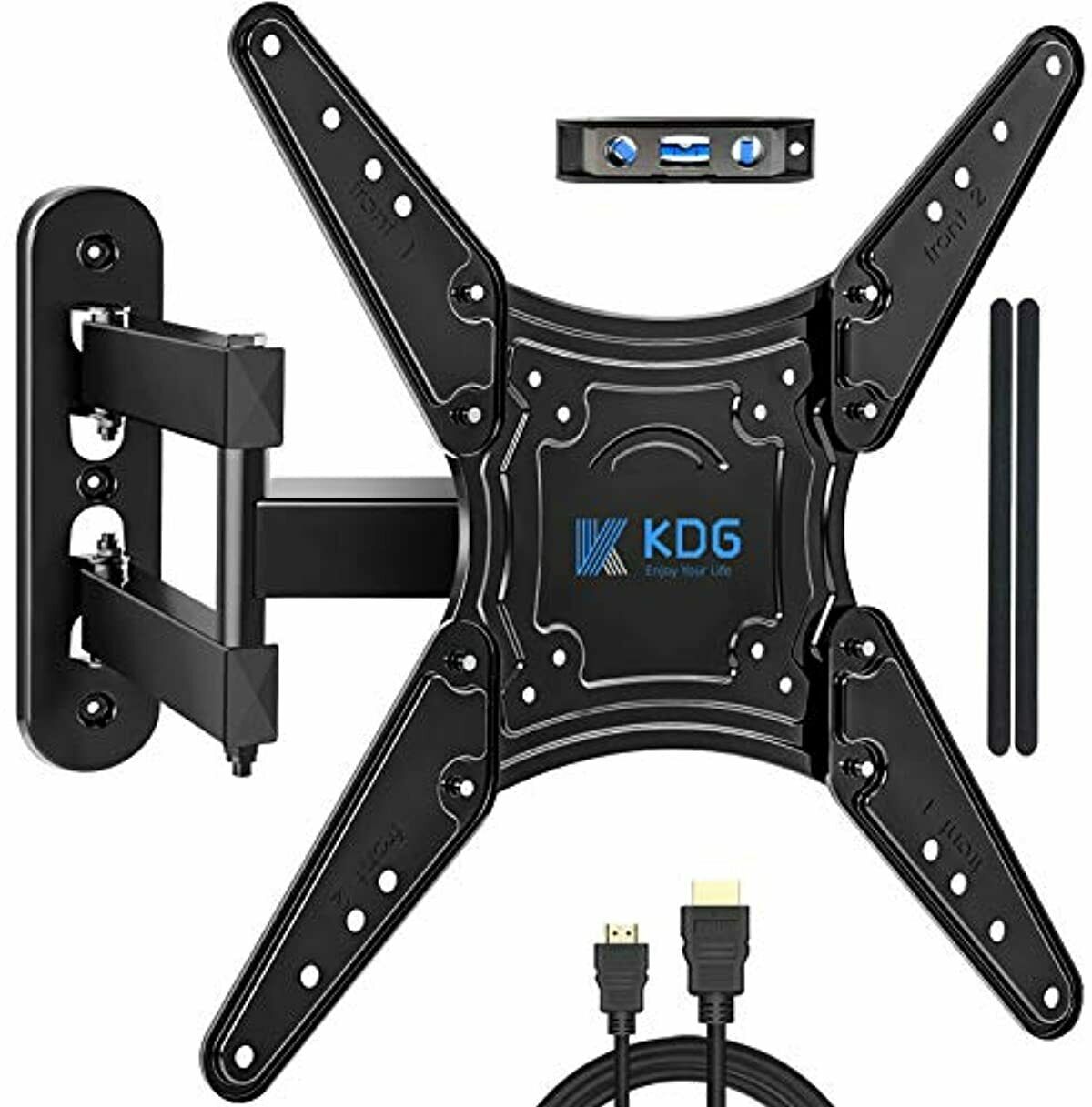 Kdg Full Motion Tv Wall Mount For 28”-55” Flat Curved Tvs Wall Mount Tv