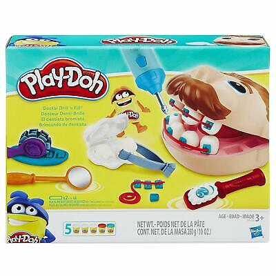 New Play Drill Doh Fill N Doctor Set Dentist Playset Kids Dr Toy Playdoh Clay