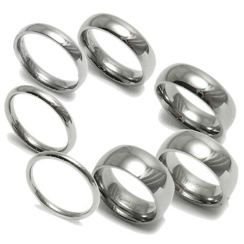 Stainless Steel Comfort Fit Plain Wedding Band Ring All Widths & Sizes