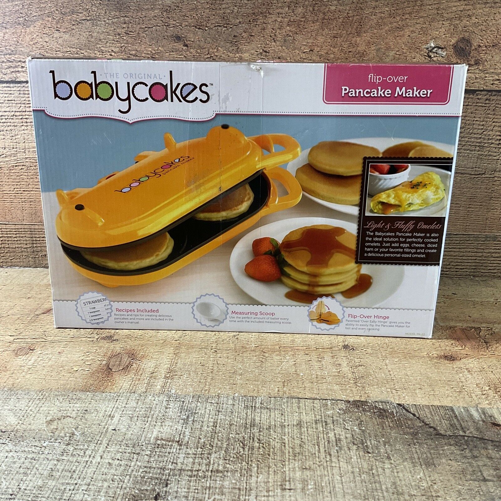 Babycakes Orange Flip Over Pancake Maker Or Omelet Maker Model Pk-22 -new!