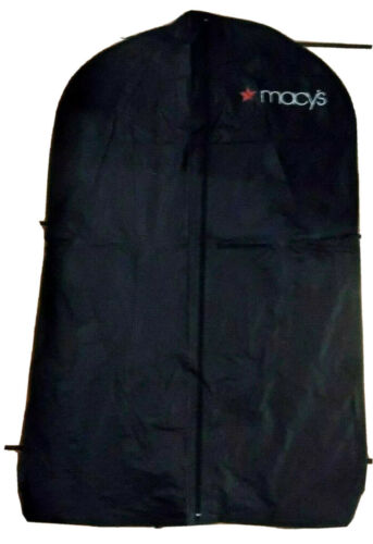 39" Macy’s Nylon Zippered Garment Bag Suit / Dress Travel Storage-black-new