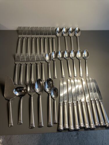 Waterford 18/10 Carina Matte Stainless Flatware Cutlery 42 Piece Set